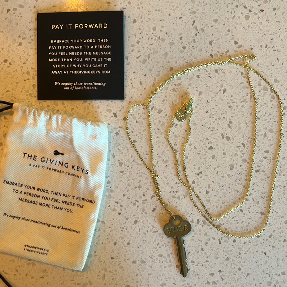 The Giving Keys necklace, believe